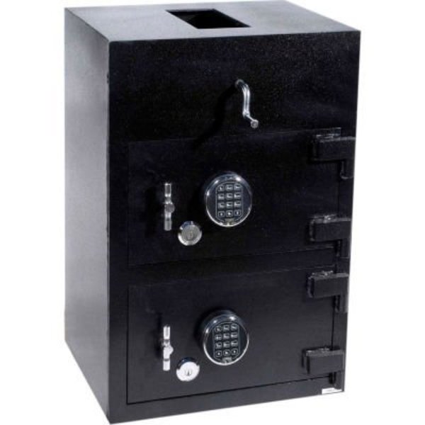 Fire King Security Products Cennox Rotary Hopper Drop Safe RH3020-FK1 Electronic Lock 20"W x 16"D x 30"H 1.85 Cu. Ft. Black RH3020-FK1